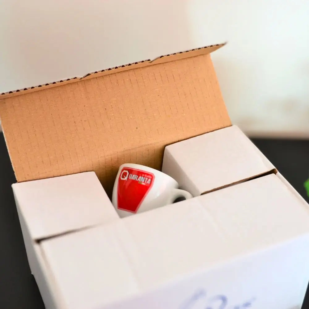 CAFFÈ QUARANTA Espresso Cups + Saucers (6pcs)