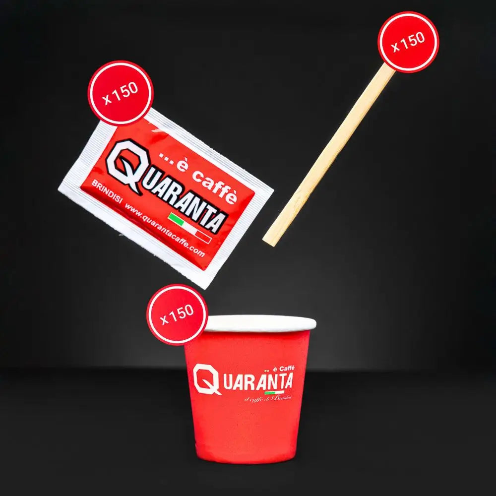 QUARANTA CAFFE KIT 150 PCS